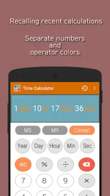 Time Calculator android App screenshot 1